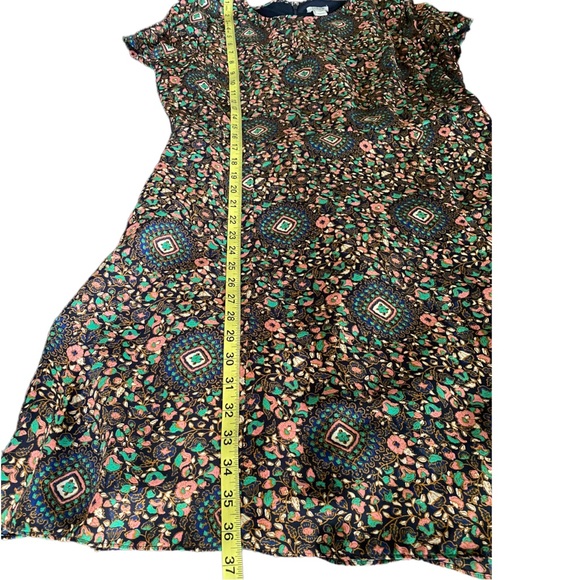 J.Crew Factory flutter sleeve navy blue floral zippered A-Lined dress size 12 - Picture 5 of 9